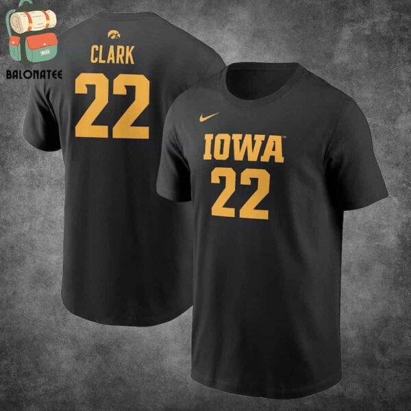 Caitlin Clark Black Iowa Hawkeyes Retired Player Name And Number Two Sides Classic T-Shirt