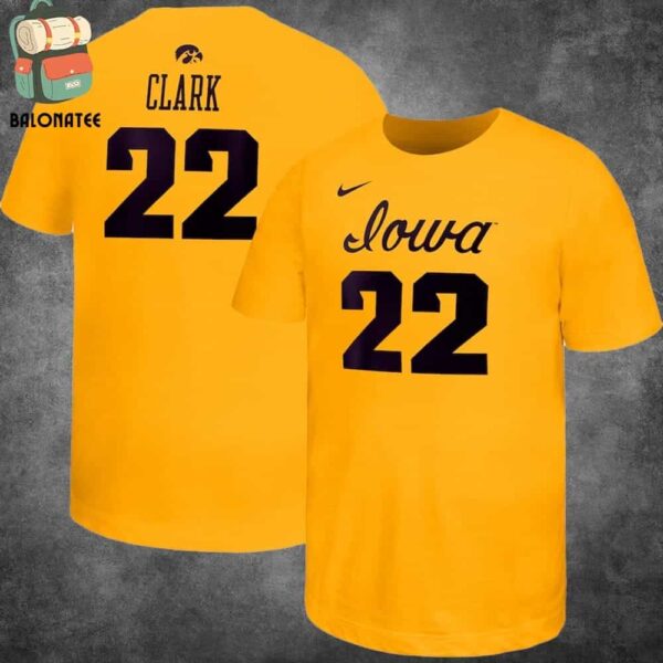 Caitlin Clark Gold Iowa Hawkeyes Retired Player Name And Number Core Two Sides Classic T-Shirt