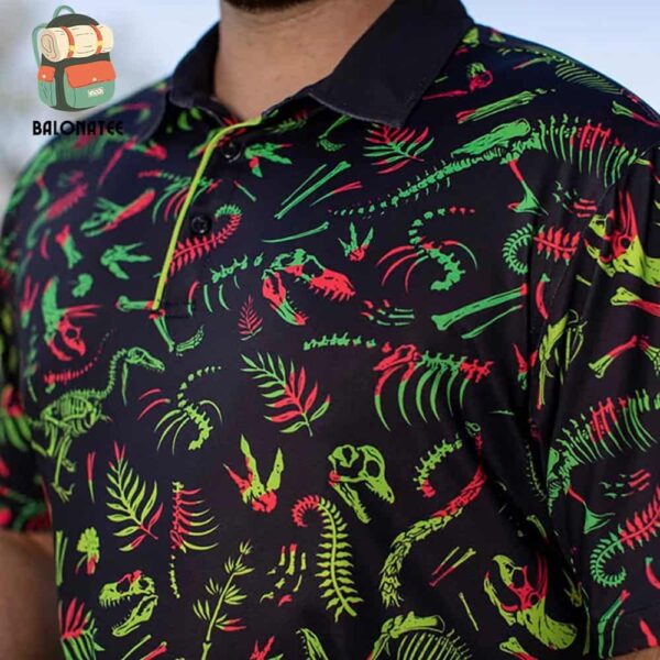 Jurassic Park Fossil Records RSVLTS All-Day Polo Shirt