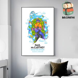 Paul McCartney Rock The Bowery Event Poster For Show At New York NY On Tuesday February 11th 2025 Wall Decor Poster Canvas