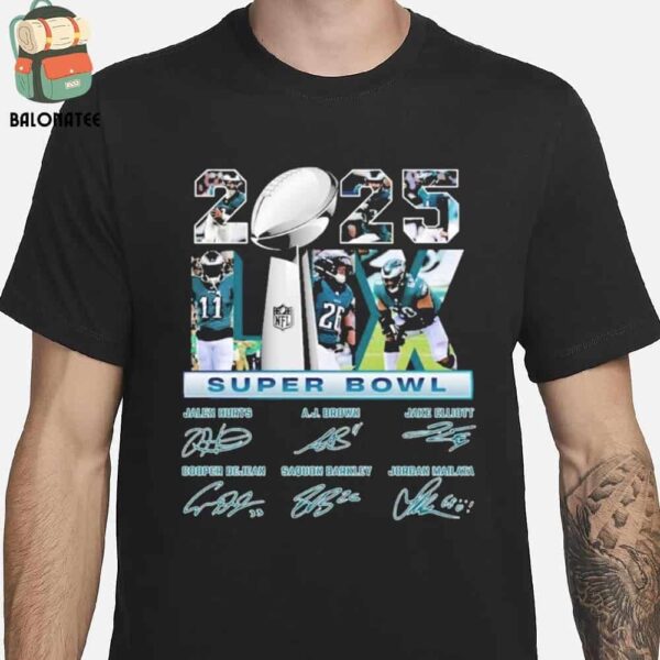 Philadelphia Eagles 2025 Super Bowl LIX Champions Signature Classic T-Shirt