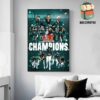 Philadelphia Eagles With Dominant Defend Blow Out Chiefs In Super Bowl LIX 2025 Wall Decor Poster Canvas