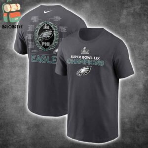 Philadelphia Eagles Nike Super Bowl LIX Champions Roster Merchandise Limited Classic T-Shirt