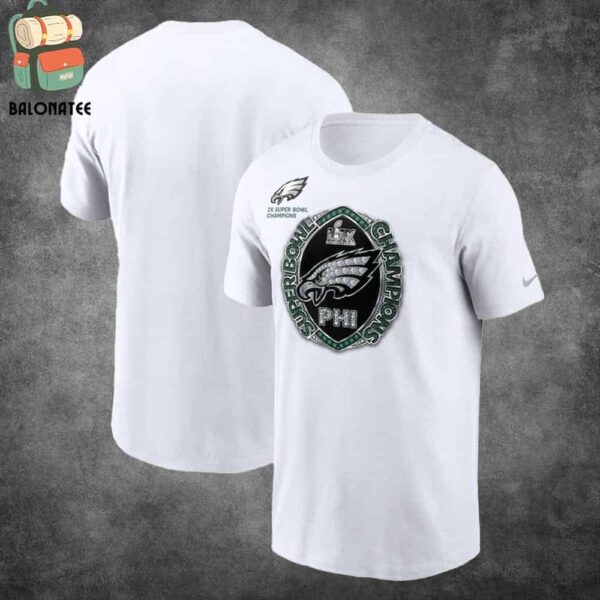 Philadelphia Eagles Nike Two-Time Super Bowl Champions Ring Merchandise Limited Classic T-Shirt