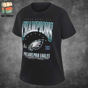 Philadelphia Eagles Wear By Erin Andrews Super Bowl LIX Champions Boyfriend Classic T-Shirt