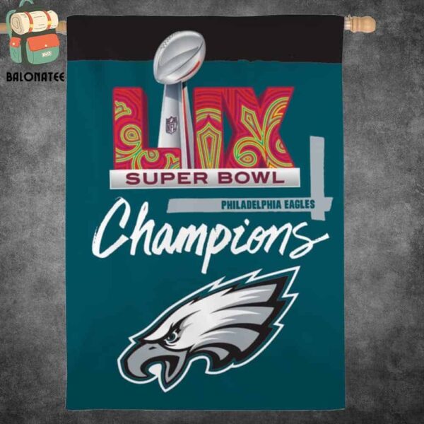 Philadelphia Eagles WinCraft Super Bowl LIX Champions Double-Sided Garden House Flag