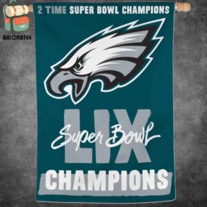 Philadelphia Eagles WinCraft Two-Time Super Bowl Champions Merchandise Limited Two Sides Garden House Flag