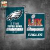 Philadelphia Eagles WinCraft Super Bowl LIX Champions Double-Sided Garden House Flag