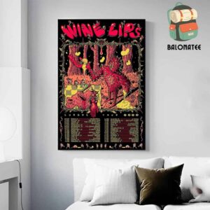 Wine Lips Band 2025 Europe Tour Artwork Poster Dates And Places List Wall Decor Poster Canvas